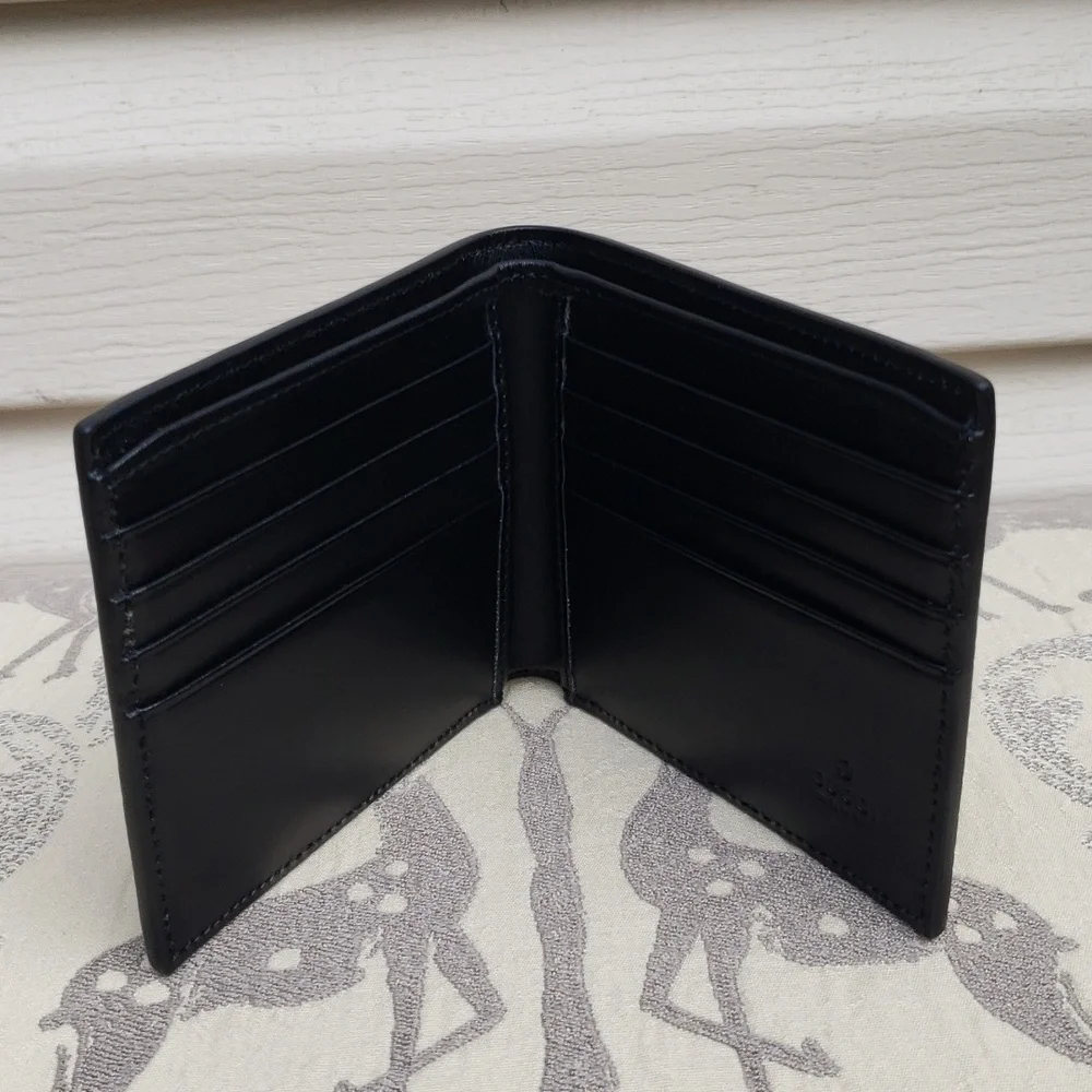 GUCCI GG EMBOSSED LEATHER MEN'S BIFOLD WALLET